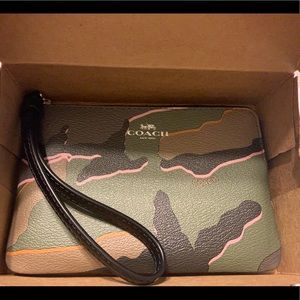 Stylish Camo Coach Wristlet